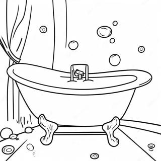 Bathtub With Colorful Bubbles Coloring Page 59906-49714