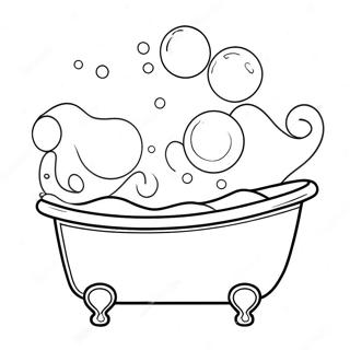 Bathtub With Colorful Bubbles Coloring Page 59906-49715