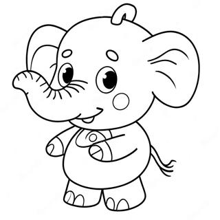 Emily Elephant Peppa Pig Coloring Page 59916-49721