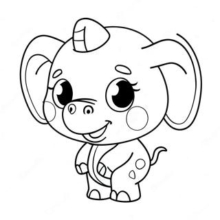 Cute Emily Elephant Peppa Pig Coloring Page 59917-49730