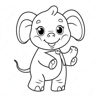 Cute Emily Elephant Peppa Pig Coloring Page 59917-49731