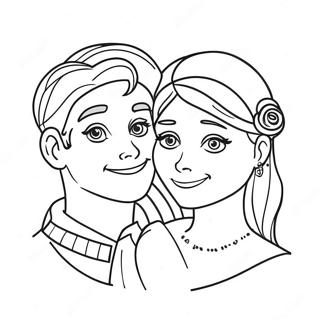 Sweetheart Couple Coloring Page 59927-49726