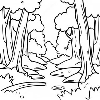 Serene Landscape Grayscale Forest Coloring Page 59957-49758