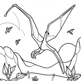 Flying Pteranodon Coloring Page 59987-49782