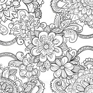 Bandana Pattern Coloring Page 59996-49786