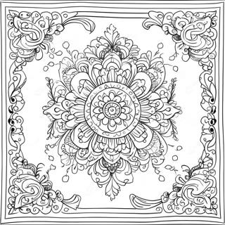 Bandana Pattern Coloring Page 59996-49788