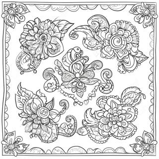 Colorful Bandana Designs Coloring Page 59997-49790