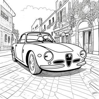 Classic Alfa Romeo Sports Car Coloring Page 60007-49802