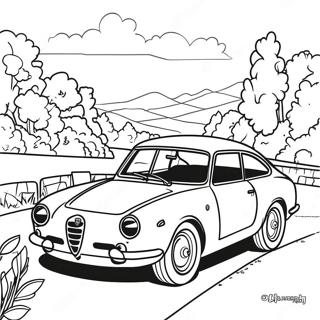 Classic Alfa Romeo Sports Car Coloring Page 60007-49803