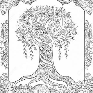 Tree Of Life Intricate Coloring Page 60026-49806