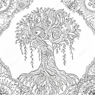 Tree Of Life Intricate Coloring Page 60026-49807