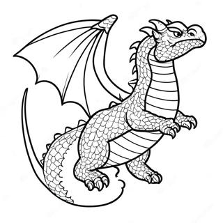 Majestic Earth Dragon Flying Coloring Page 60057-49834