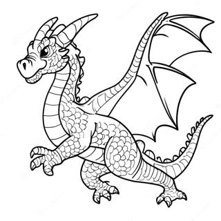 Majestic Earth Dragon Flying Coloring Page 60057-49835