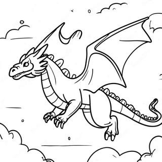 Majestic Earth Dragon Flying Coloring Page 60057-49836