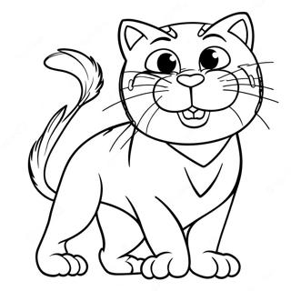 K State Wildcat Mascot Coloring Page 60077-49855