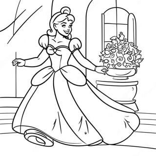 Enchanting Cinderella Coloring Page 60097-49872