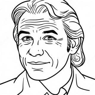 Famous Actor Portrait Coloring Page 60127-49889