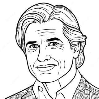 Famous Actor Portrait Coloring Page 60127-49890