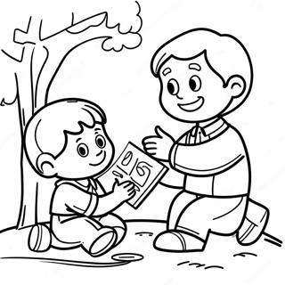 Responsible Kid Helping Others Coloring Page 60137-49899