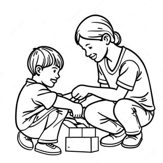 Responsible Kid Helping Others Coloring Page 60137-49900