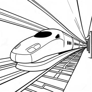 Bullet Train Coloring Pages