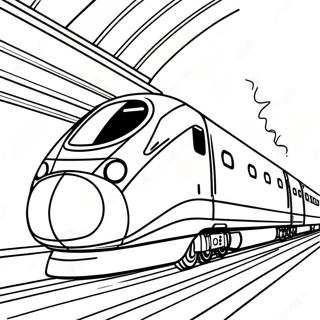 Bullet Train Coloring Pages