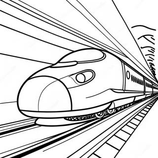 Fast Bullet Train In Motion Coloring Page 60157-49914