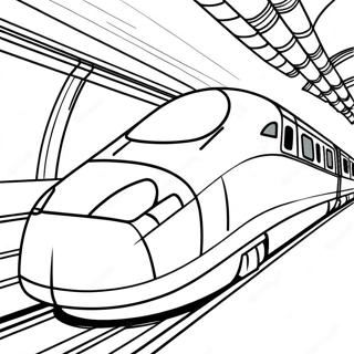 Fast Bullet Train In Motion Coloring Page 60157-49915