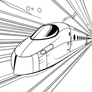 Fast Bullet Train In Motion Coloring Page 60157-49916