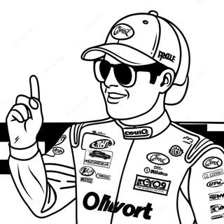 Kyle Larson In Victory Lane Coloring Page 60227-49976