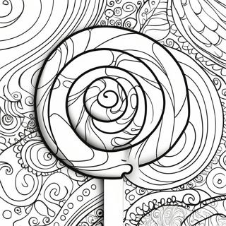 Swirled Peppermint Lollipop Coloring Page 60237-49978