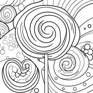 Swirled Peppermint Lollipop Coloring Page 60237-49979