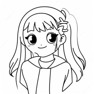 Cute Aesthetic Anime Characters Coloring Page 60247-49990