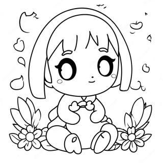 Cute Aesthetic Anime Characters Coloring Page 60247-49991