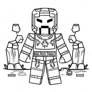 Minecraft Warden Coloring Page 60266-50007