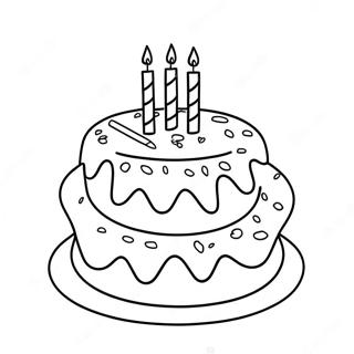 Colorful Birthday Cake For Grammy Coloring Page 60277-50009