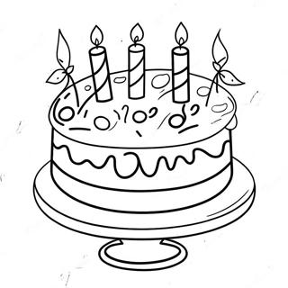 Colorful Birthday Cake For Grammy Coloring Page 60277-50010