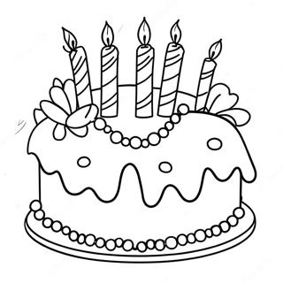 Colorful Birthday Cake For Grammy Coloring Page 60277-50011