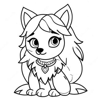 Wolf Pretty Girl Gacha Life Coloring Page 60296-50026