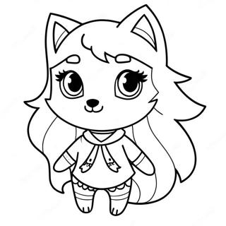 Wolf Pretty Girl Gacha Life Coloring Page 60296-50027