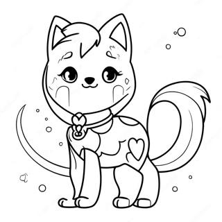 Cute Wolf Girl Gacha Life Coloring Page 60297-50057