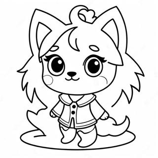 Cute Wolf Girl Gacha Life Coloring Page 60297-50058