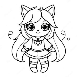 Cute Wolf Girl Gacha Life Coloring Page 60297-50060