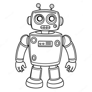 Pj Robot In Action Coloring Page 60307-50036