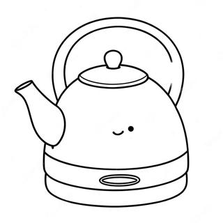 Cute Tea Kettle Coloring Page 60327-50047