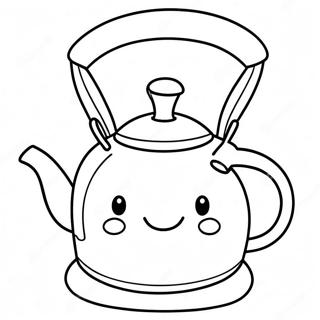 Cute Tea Kettle Coloring Page 60327-50048