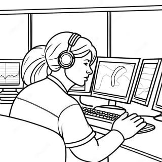 911 Dispatcher Coloring Page 60346-50068