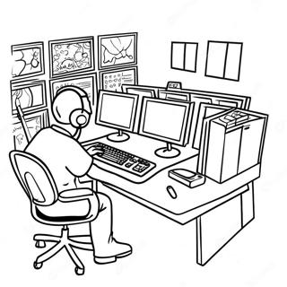 Busy 911 Dispatcher At Work Coloring Page 60347-50069