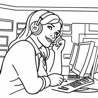 Busy 911 Dispatcher At Work Coloring Page 60347-50071