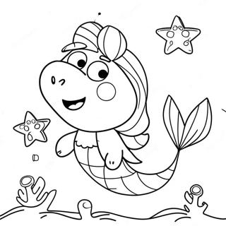 Peppa Pig Mermaid Coloring Pages